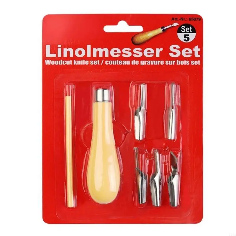 Lino Printing Block - 2 ชุดเครื่องมือตัด lino พร้อมเครื่องมือตัดหัว lino ที่เปลี่ยนได้ชุดเครื่องมือตัดเสื่อน้ำ