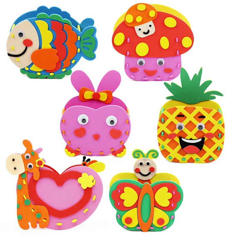 Art Craft For Kindergarten - 2 ชิ้น DIY การ์ตูนคอนเทนเนอร์ปากกาเด็กศิลปะและหัตถกรรมชุด DIY ทําด้วยมือ