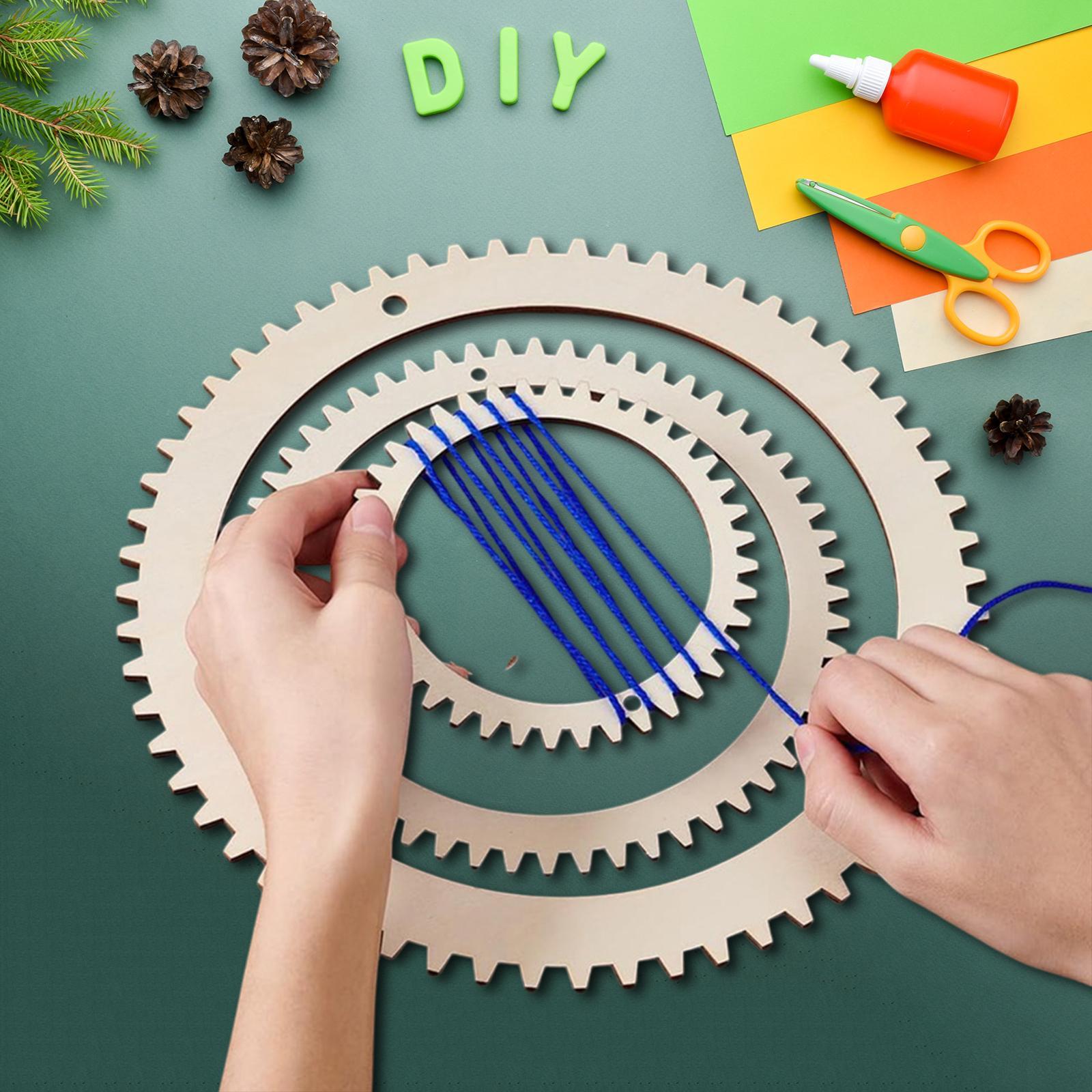 Art Craft Kits For Kids - ชุดเครื่องมือทอผ้า DIY โครงไม้ สำหรับงานศิลปะและงานฝีมือ ตกแต่งบ้าน และเสริมสร้างความคิดสร้างสรรค์สำหรับเด็ก