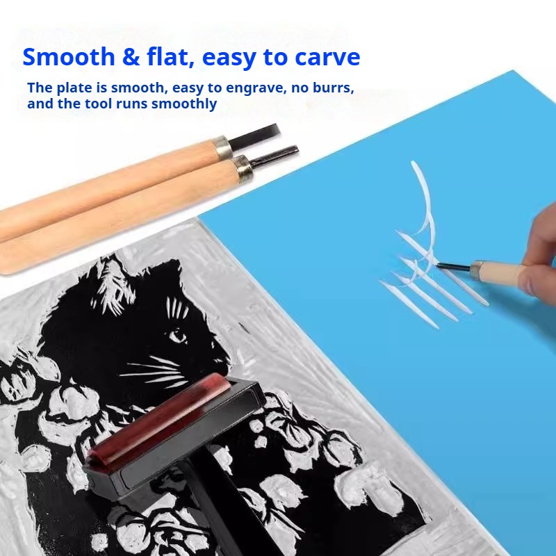 Lino Printing Block - แผ่นยางแกะสลัก 3 มม./5 มม. ขนาด A3/A4/A5/A6