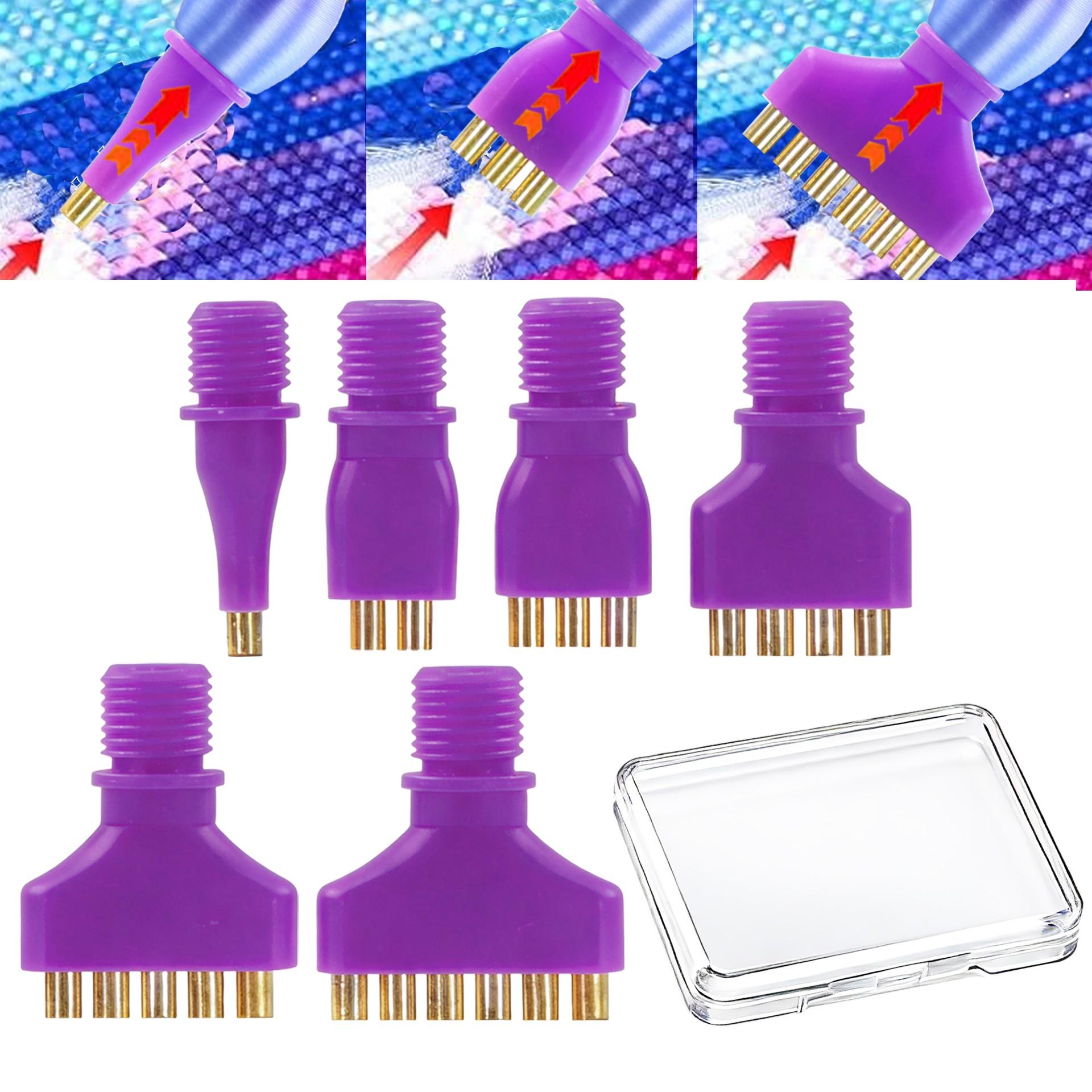 Diamond Painting Kit - ชุดหัวปากกาสุญญากาศสำหรับงานเพ้นท์เพชร 1/2/3/4/5/6 ชิ้น, ชุดเปลี่ยนหัวปากกาสำหรับงานเพ้นท์เพชร: ประกอบด้วยหัวปากกาสำรอง 6