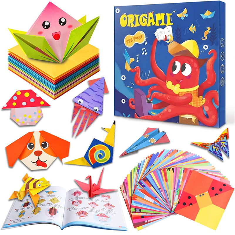 Art Craft In Paper - ชุดงานฝีมือกระดาษโอริกามิ หนังสือคู่มือ DIY อุปกรณ์งานศิลปะ ชุดกระดาษพับหลากสี โครงการ