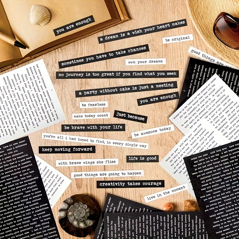 Art Craft Journal - 406pcs แรงบันดาลใจสติกเกอร์บวกสําหรับสมุดภาพ,วารสาร,Planner และ DIY ศิลปะและหัตถกรรม Photo