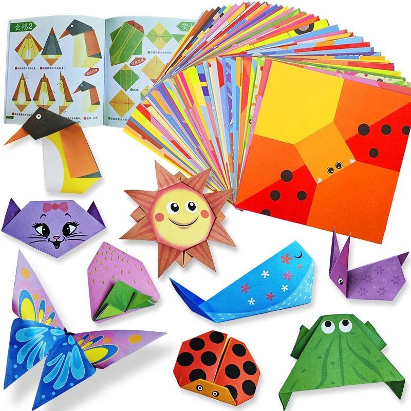 Art Craft Kits For Kids - ชุดโอริกามิพร้อมกระดาษ 30/96 แผ่นและหนังสือคู่มือ งานศิลปะงานฝีมือ DIY สำหรับเด็กเริ่มต้น