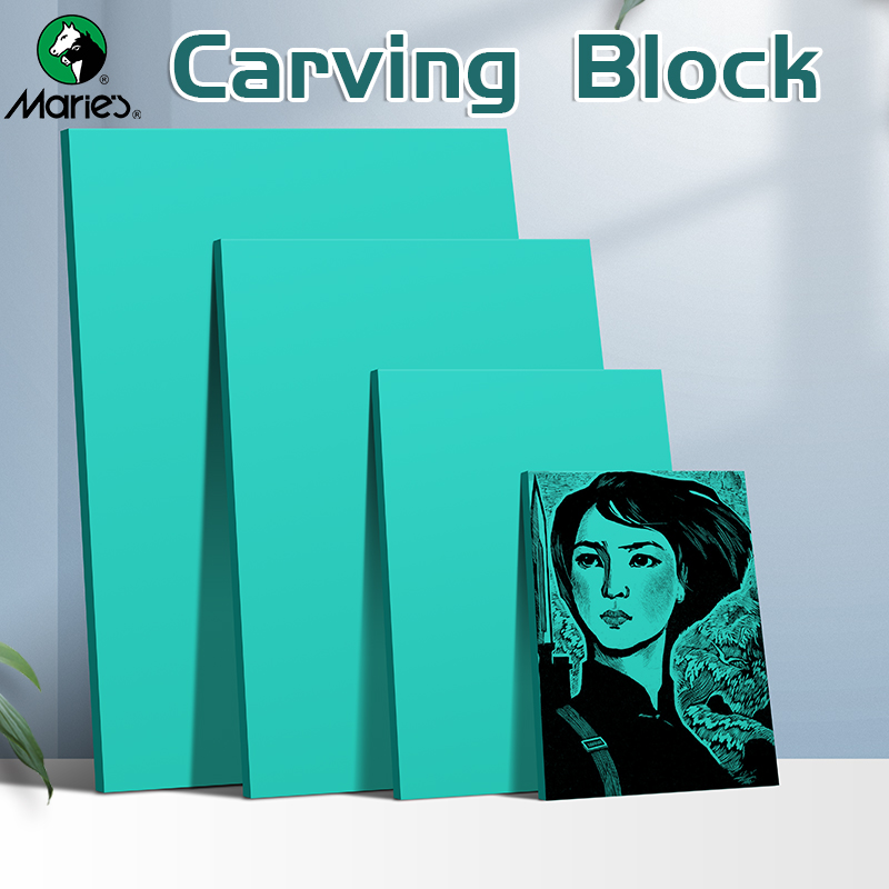 Lino Printing Block - บล็อกแกะสลักเสื่อน้ํามันแบบนุ่ม Marei 3 ชิ้น, บล็อก Linocut