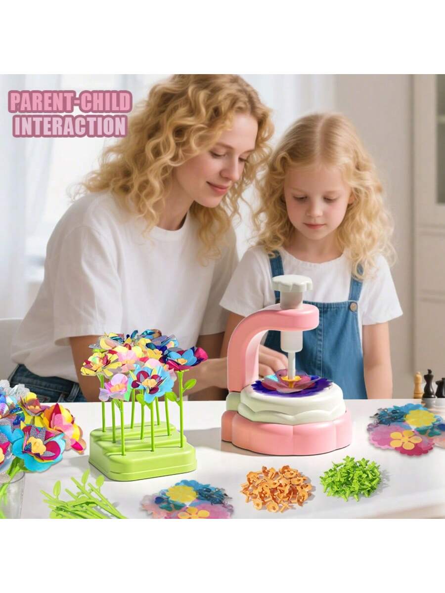 Art Craft Kits For Kids - ชุดงานฝีมือดอกไม้สำหรับเด็กพร้อมเครื่องกด ของเล่นงานศิลปะสำหรับเด็ก ของขวัญ