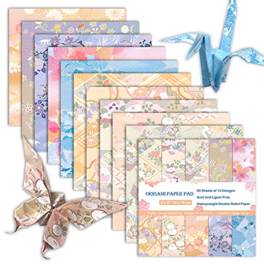 Art Craft In Paper - กระดาษพับโอริกามิ 6x6 นิ้ว แบบสองหน้า 50 แผ่น