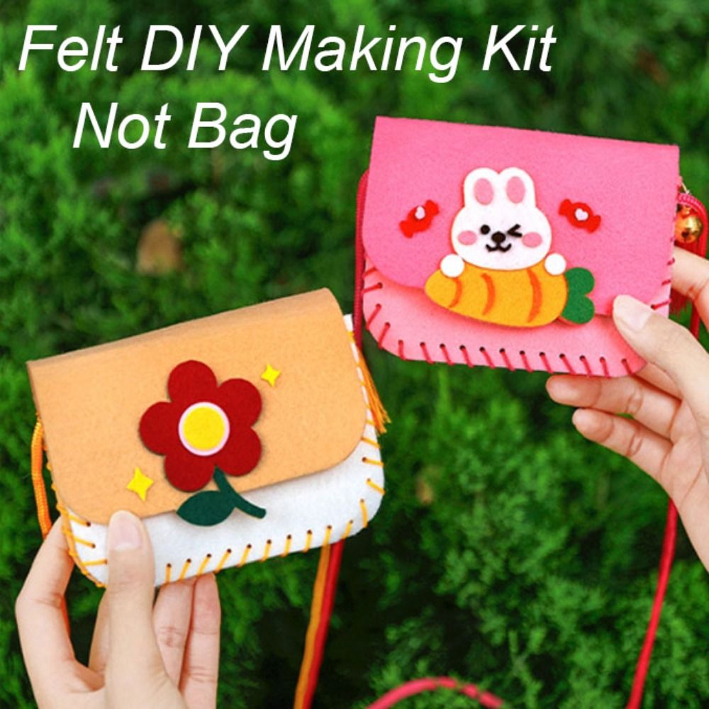 Art Craft For Kindergarten - น่ารัก Felt Felt กระเป๋าทําชุดการ์ตูนเย็บของเล่นกระเป๋าทําด้วยมือหัตถกรรม Art โรงเรียนอนุบาล