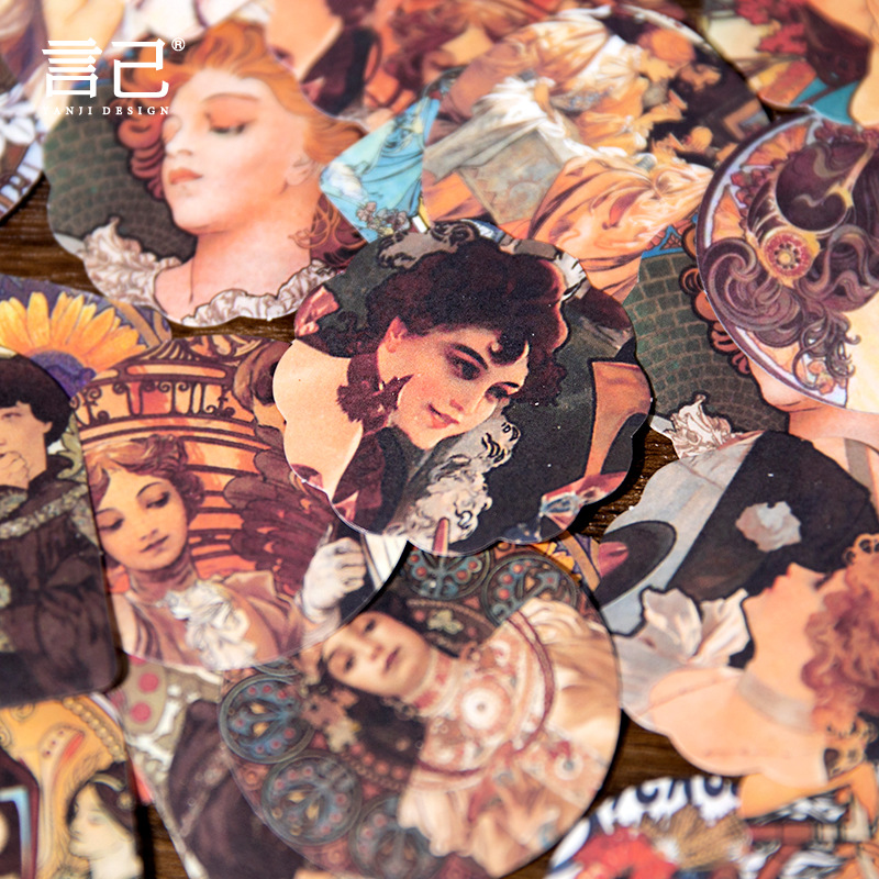 ชุดสติกเกอร์ธีมมูชา 40 แผ่น สไ - Art Craft Journal บทวิจารณ์และราคา