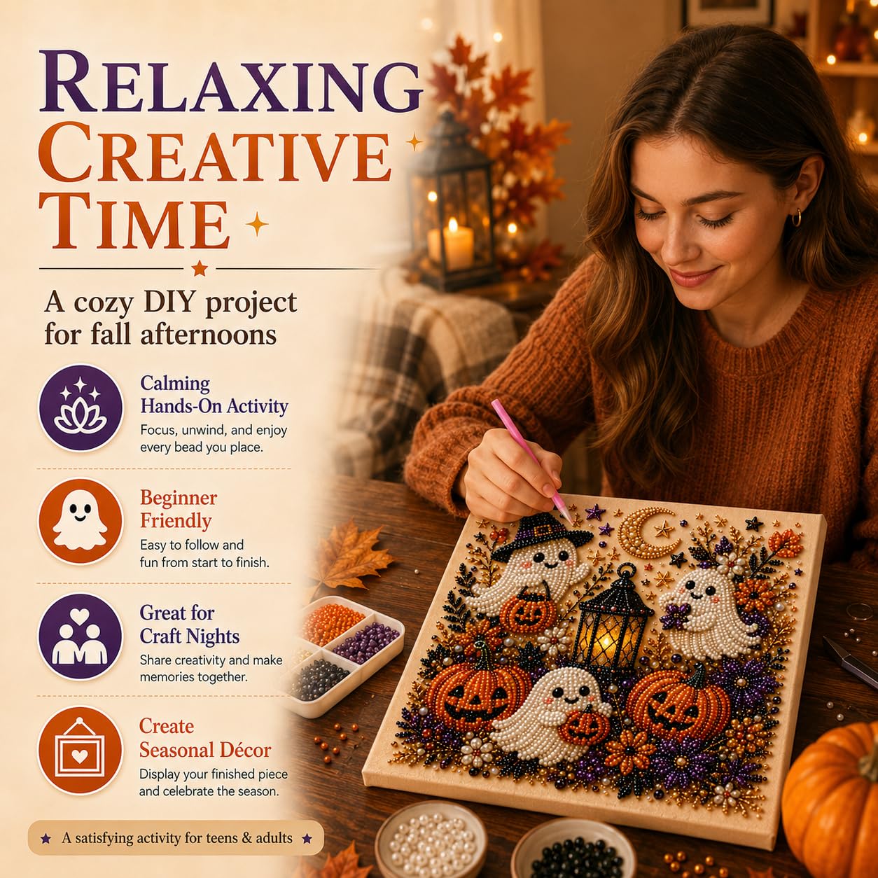 ชุดงานศิลปะไข่มุกผีฮาโลวีนสำหร - Art Craft Halloween บทวิจารณ์และราคา