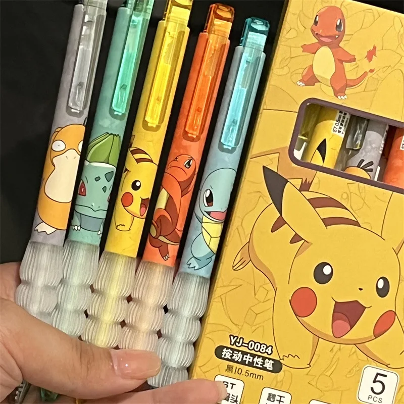 5pcs Pikachu ชุดปากกาเจล Pokem - Calligraphy Pen Set บทวิจารณ์และราคา