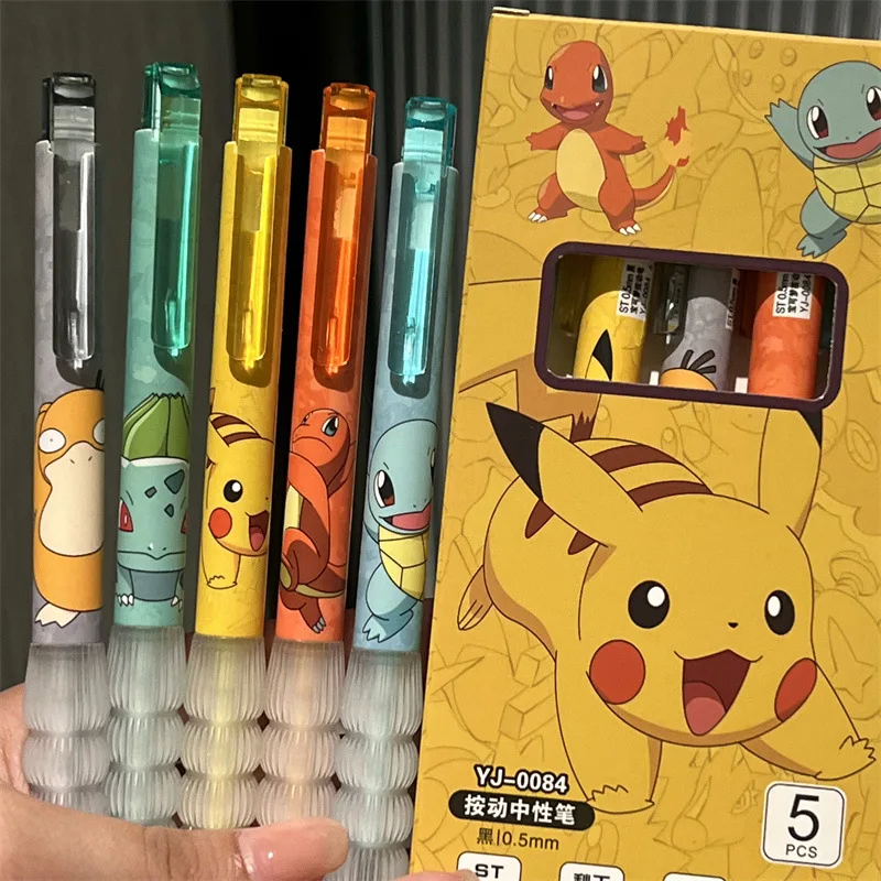 5pcs Pikachu ชุดปากกาเจล Pokem - Calligraphy Pen Set บทวิจารณ์และราคา