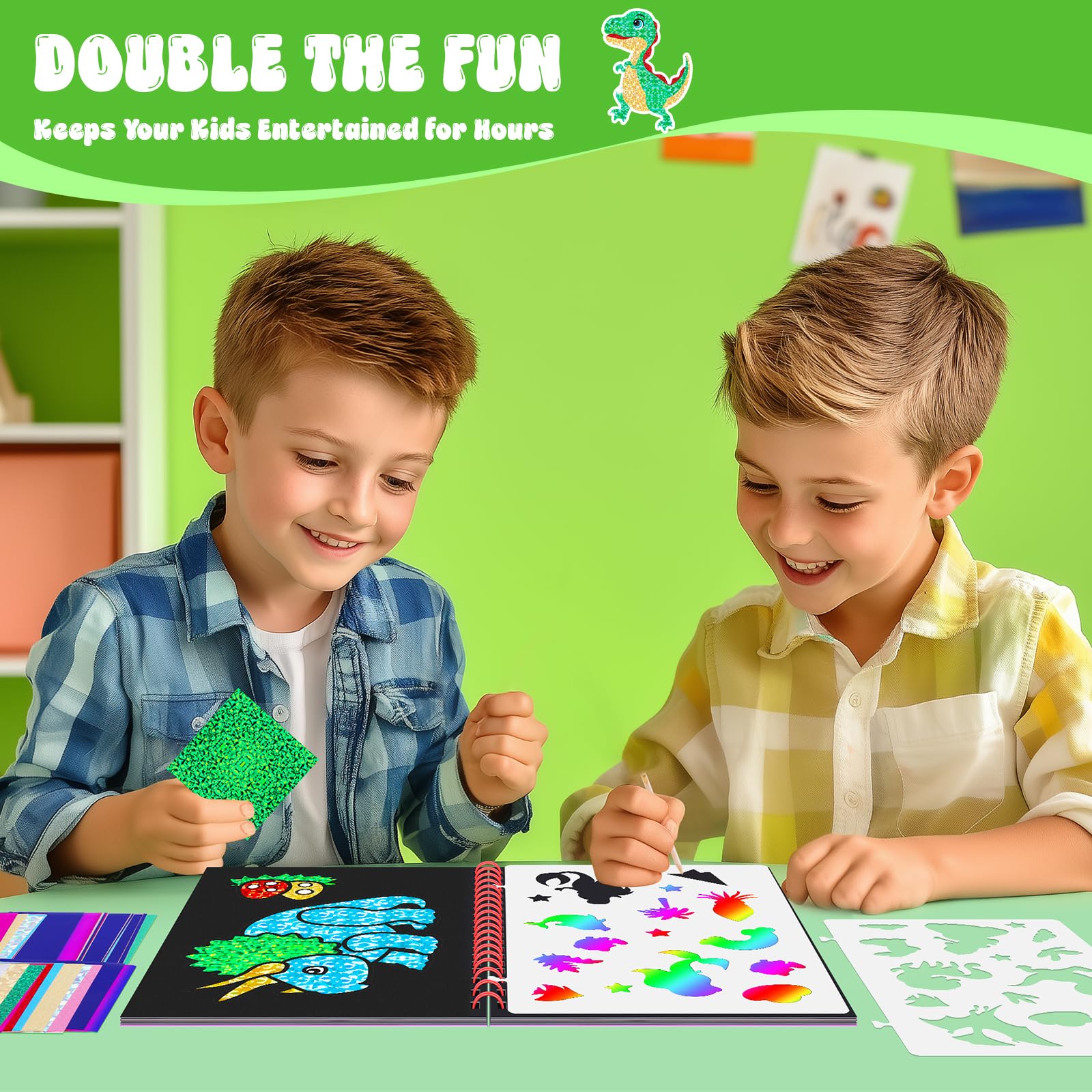 ไดโนเสาร์ Scratch Art Book สํา - Art Craft Kits For Kids บทวิจารณ์และราคา