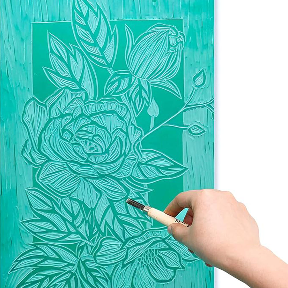 แผ่นยางแกะสลักแบบนุ่ม แกะสลักง - Lino Printing Block บทวิจารณ์และราคา