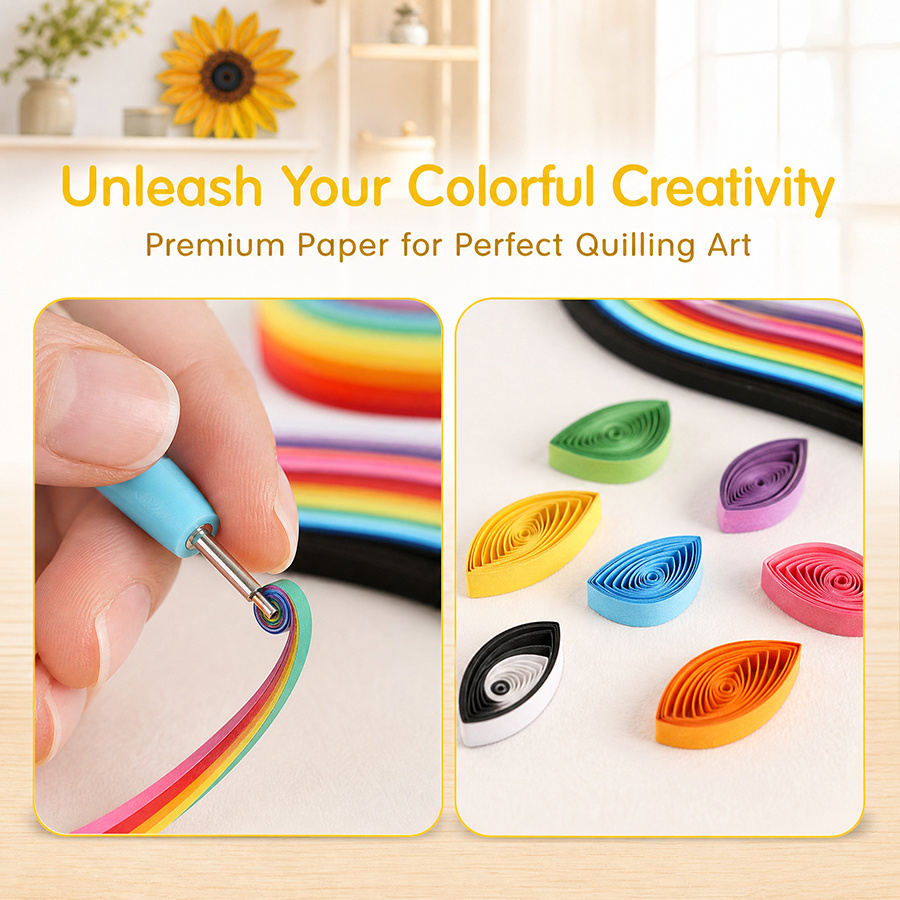 กระดาษควิลลิ่ง 36 สี 260 แผ่น  - Quilling Paper Strips บทวิจารณ์และราคา