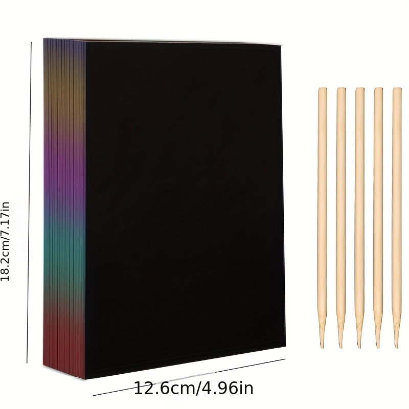 กระดาษขูดลายสีรุ้ง 50 แผ่น ชุด - Art Craft Kits For Kids บทวิจารณ์และราคา