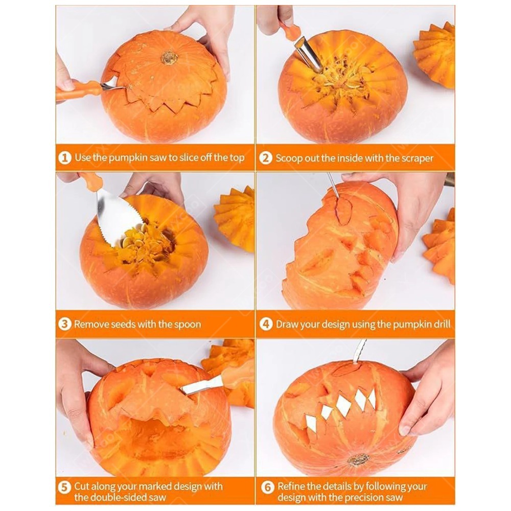 ชุดเครื่องมือแกะสลักฟักทองฮาโล - Art Craft Halloween บทวิจารณ์และราคา
