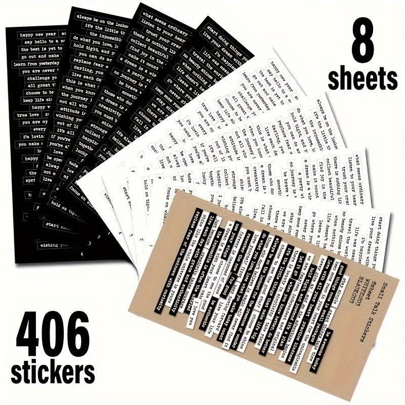 406pcs แรงบันดาลใจสติกเกอร์บวก - Art Craft Journal บทวิจารณ์และราคา