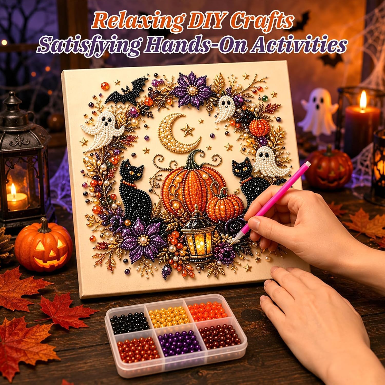ชุดงานฝีมือไข่มุก 3D ลายผีฮาโล - Art Craft Halloween บทวิจารณ์และราคา
